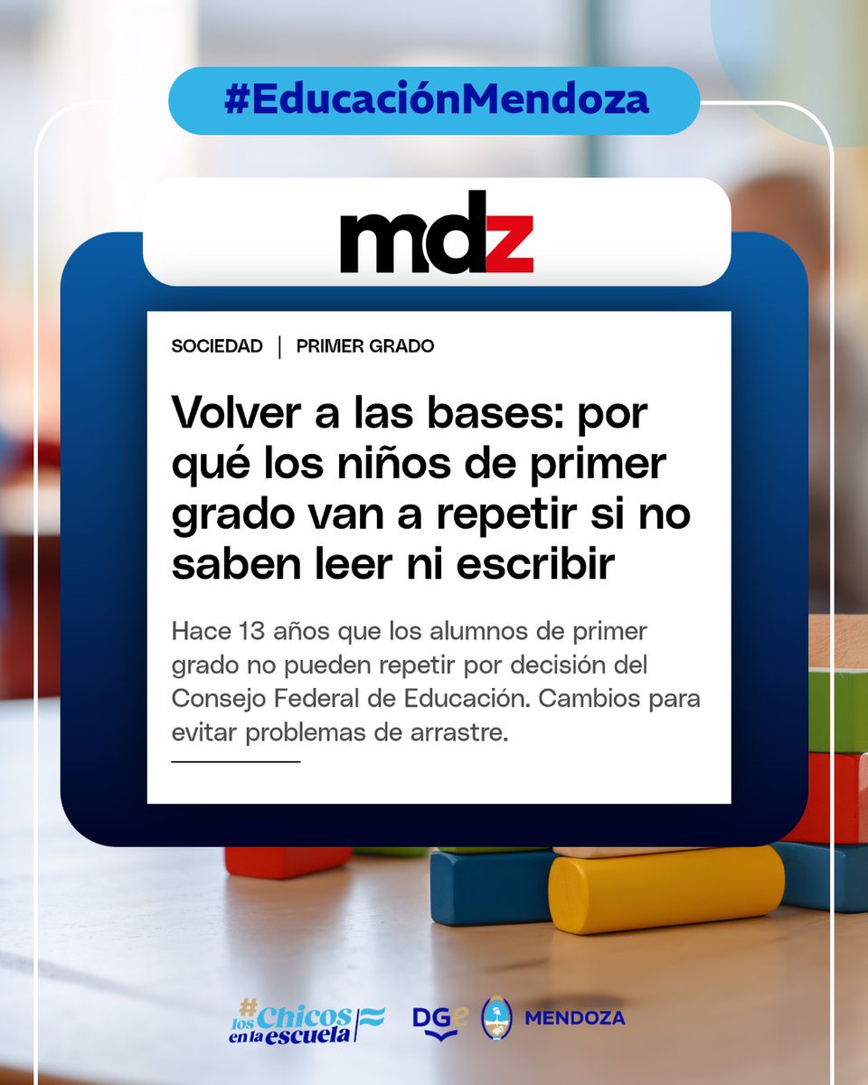 Aprender a leer y escribir en primer grado es clave para toda la trayectoria escolar.

Por eso fortalecemos el plan de alfabetización y acompañamos con evaluaciones periódicas, materiales y capacitación a docentes.

La base del aprendizaje es clara: que cada chico lea, comprenda