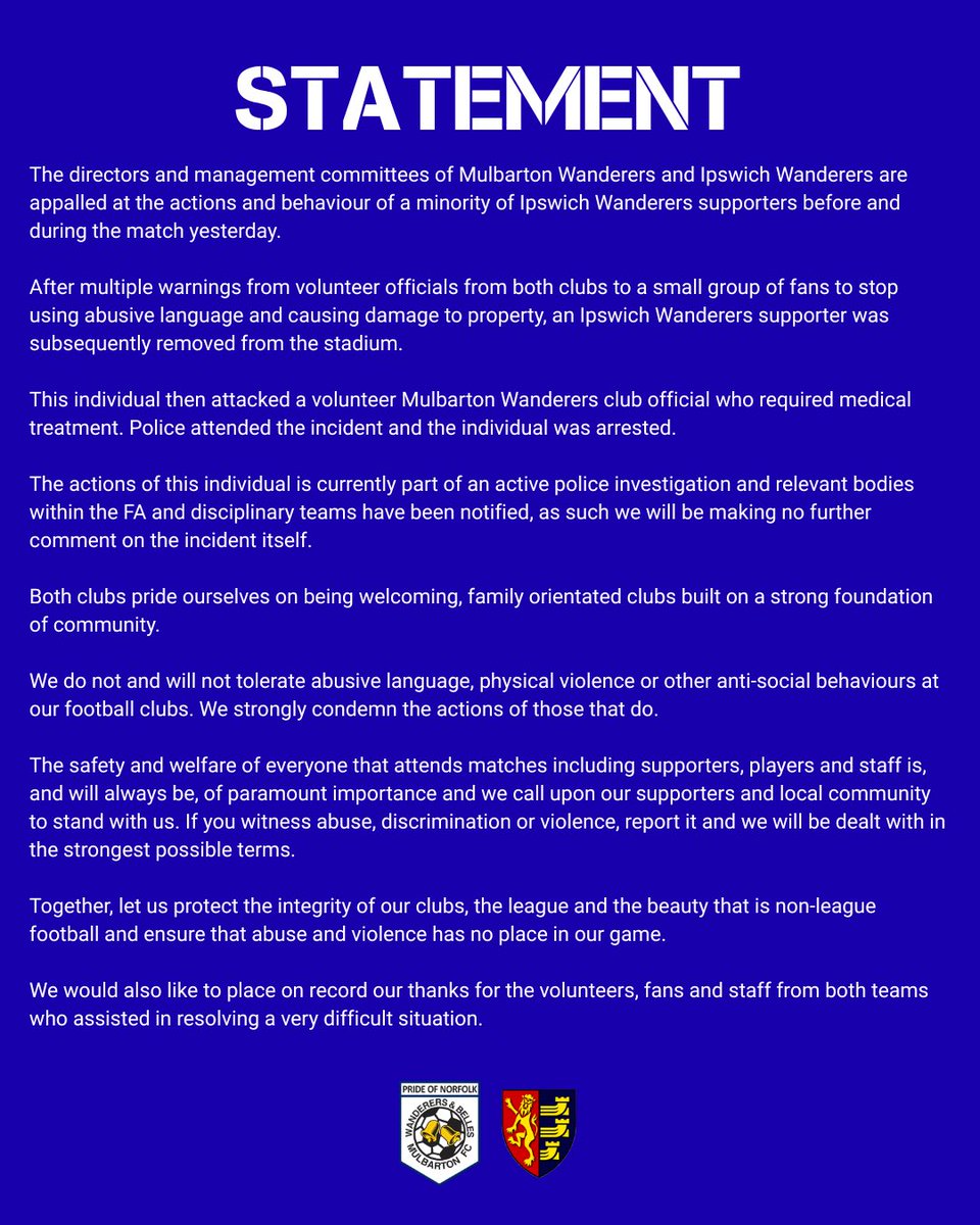 Ipswich Wanderers FC tweet media