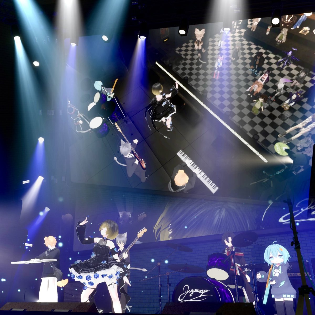 shine_junon's tweet image. 2/15 FNS LiveHouse OpeningLive Day2 AllBandStage

✨🎤喘息なんて全然感じさせなかったくらい チカラ強い歌声 そして演奏！！
カッコよ！！ᕱ⑅︎ᕱ"
#BLUEFLAME
#VRFNS #VRSLT #VRChat