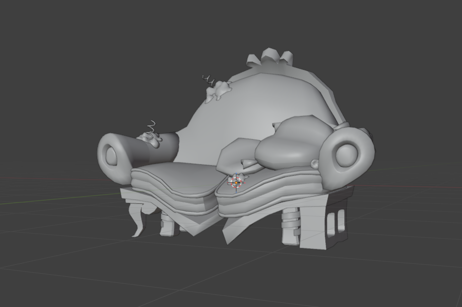 Stylized Sofa WIP The concept art goes SO hard😭😭credits to the artist