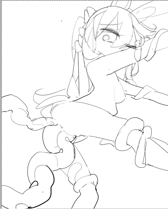 触手妖怪退治に失敗したヨサ 