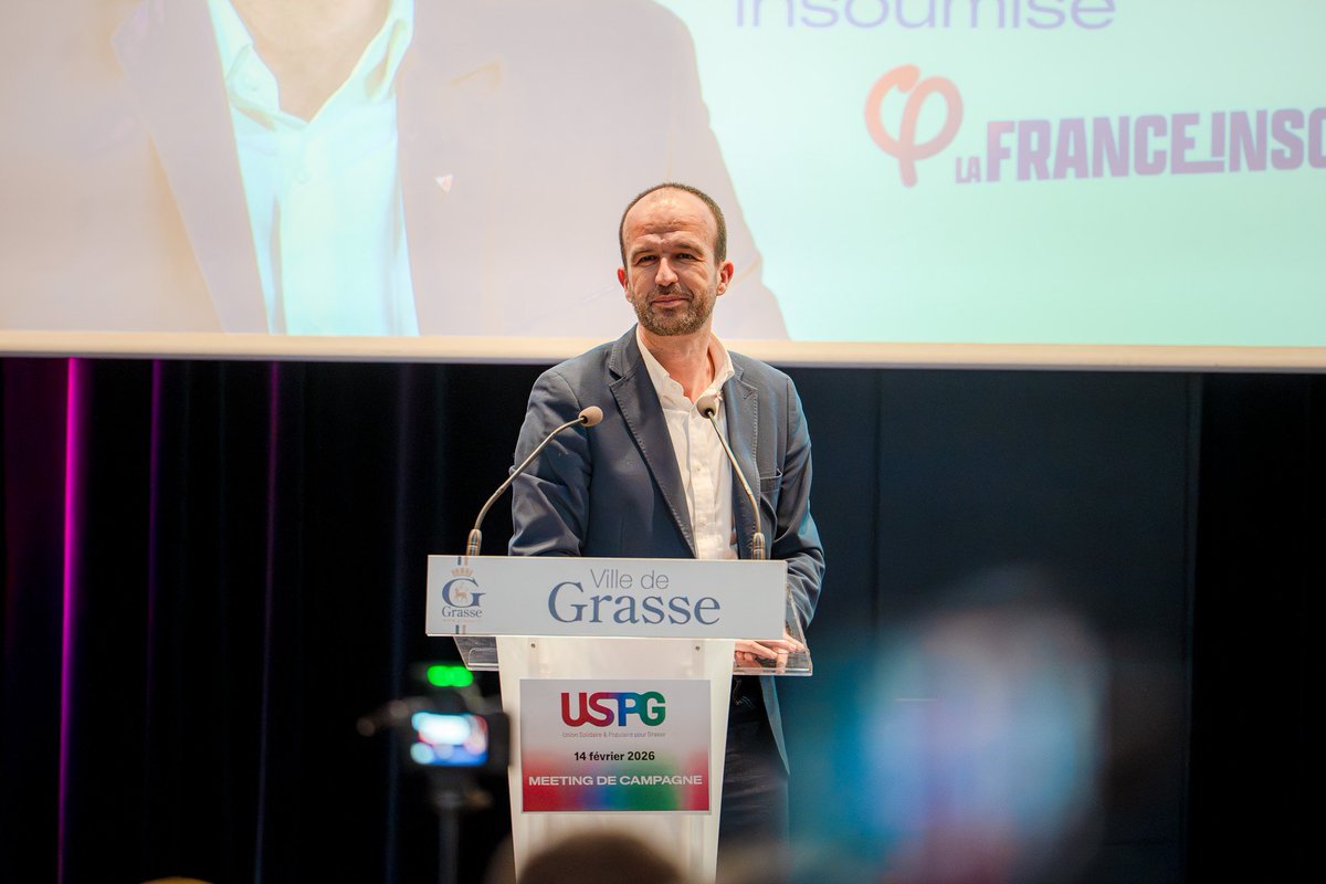 LFI_06's tweet photo. 🔴👏 Salle pleine hier à #Grasse06 pour le meeting de @uspg_grasse, en présence de @manuelbompard ! 

🗳️ Le 15 mars, tous aux urnes pour voter @leila.tonnerre ! ✊

#Grasse #grasse2026 #LFI06 #LFI https://t.co/miHA4wYWkc