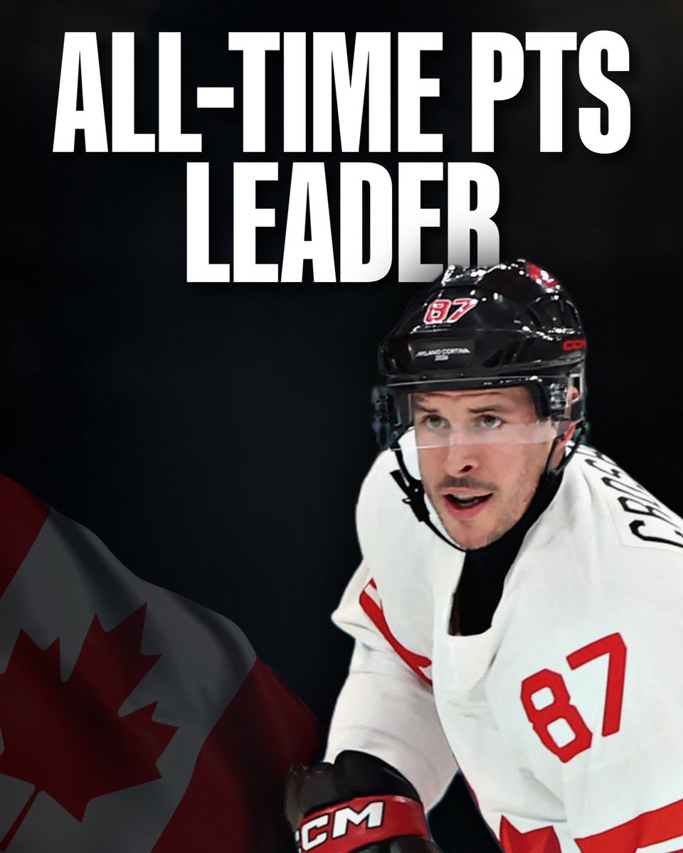 SIDNEY CROSBY NOW HAS THE MOST POINTS IN CANADIAN OLYMPIC HISTORY DURING THE NHL-OLYMPICS ERA, WITH 15 🇨🇦