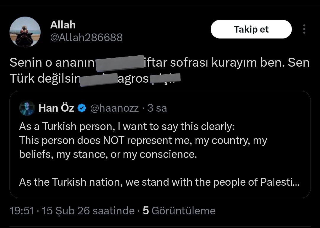 ⚠️ Sizlerden ricam bu namussuzu ilgili makamlara şikayet etmenizdir.

İslâma böylesine rahat küfür edebiliyor olması korkunç! 

<a href="/TC_icisleri/">T.C. İçişleri Bakanlığı</a> <a href="/miamustafacftci/">Mustafa ÇİFTÇİ</a> <a href="/adalet_bakanlik/">T.C. Adalet Bakanlığı</a>