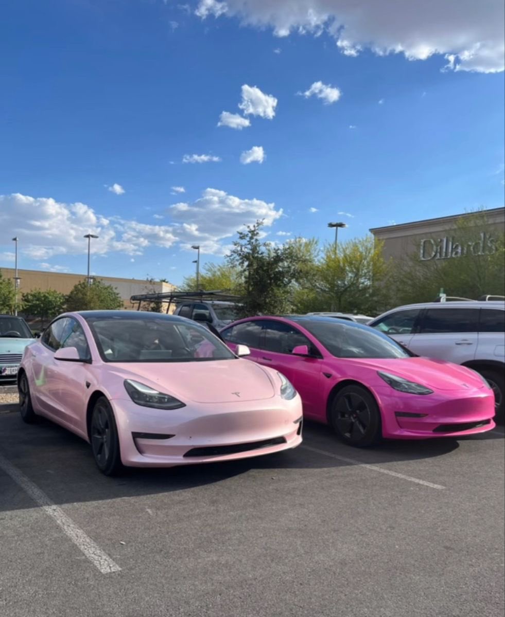 fairyprxncess's tweet image. pink tesla