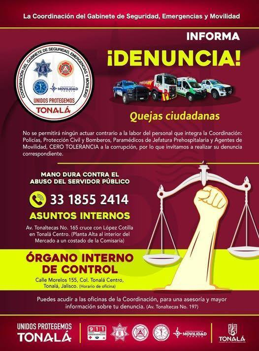 #DENUNCIA Por instrucciones de nuestro presidente Municipal y nuestro Coordinador no se permitirá ningún actuar contrario a la labor del personal que integra la Coordinación.  

#CEROTOLERANCIA a la corrupción, por lo que invitamos a realizar su denuncia correspondiente.  Puede