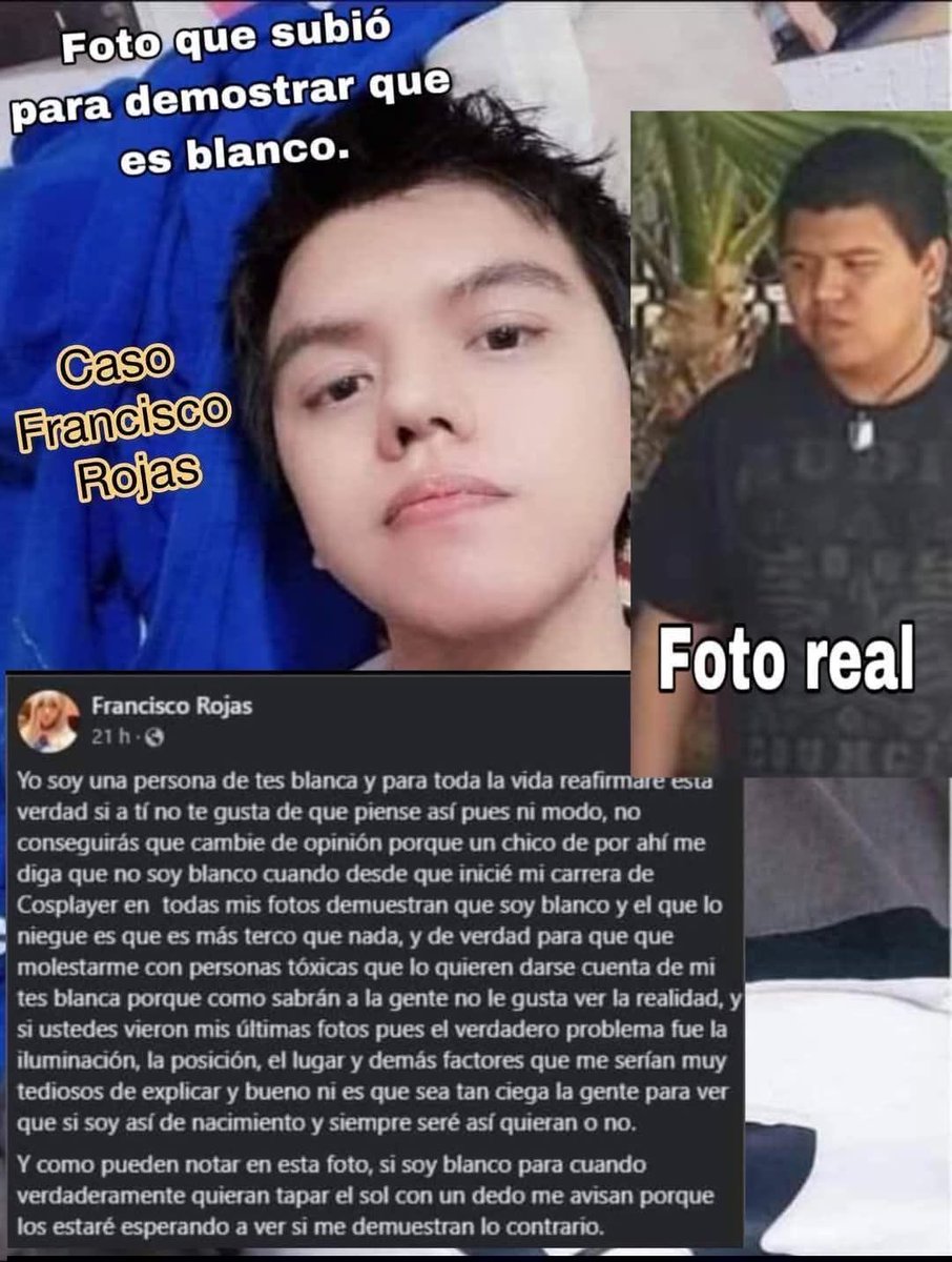 Sututu143's tweet photo. @Pikachu98839991 @OtaCursed Transfobia? Si el mismo chalan se burlaba de otras personas trans y lgtb autodenominandose "trapito" no hasta que intento escudarse en la comunidad trans y nadie le dio bola xd, al final el cabo su propia tumba al no aceptar sus rasgos de mexicano común moreno y ni se disculpo+ https://t.co/omdh4NIKvp