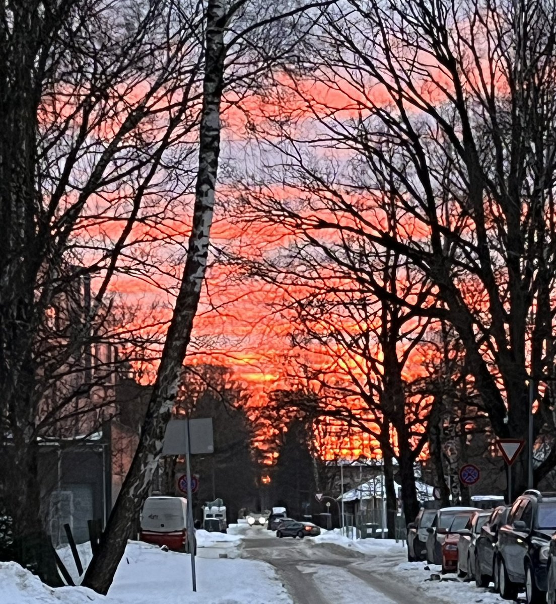 MicheleBerdy's tweet photo. Your #eveningcalm from Riga is another spectacular sunset. https://t.co/Uepag1YeQW
