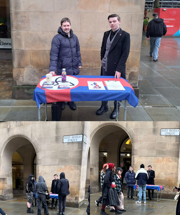 A group from our MANCHESTER Branch have been out with our Manchester Branch Leader today canvassing in Manchester City Centre. 

A common discussion had is that most people can recognise that today's problems of mass immigration, cost of living crises, unemployment, and poor