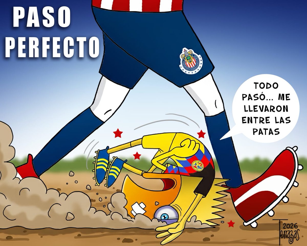América no pudo siquiera estorbar a Chivas en su paso perfecto. 🔴⚪️🇲🇽🔥

🎨#ElHumorDeTerrazas por <a href="/juanterrazas/">JUAN TERRAZAS</a>  

👉 goo.su/8N58Sd1