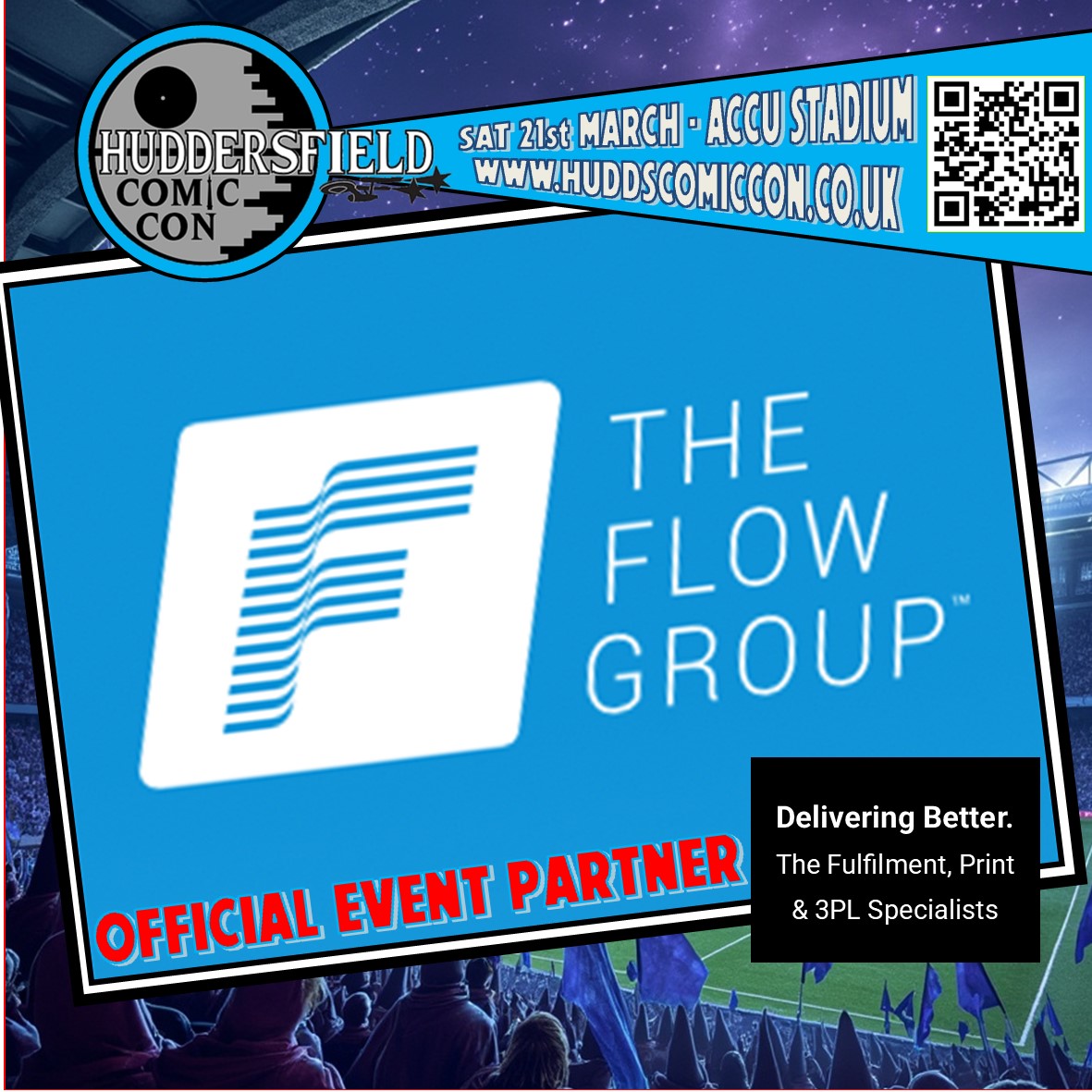 HuddsComicCon's tweet photo. PARTNER ANNOUNCEMENT - The Flow Group bring to #ComicCon their expertise in print solutions and for us #ComicBook fans producers of bespoke quality Modern Bookbinders 

We’re delighted to bring in another local business who have our energy and outstanding products! https://t.co/bHWVK1dH81