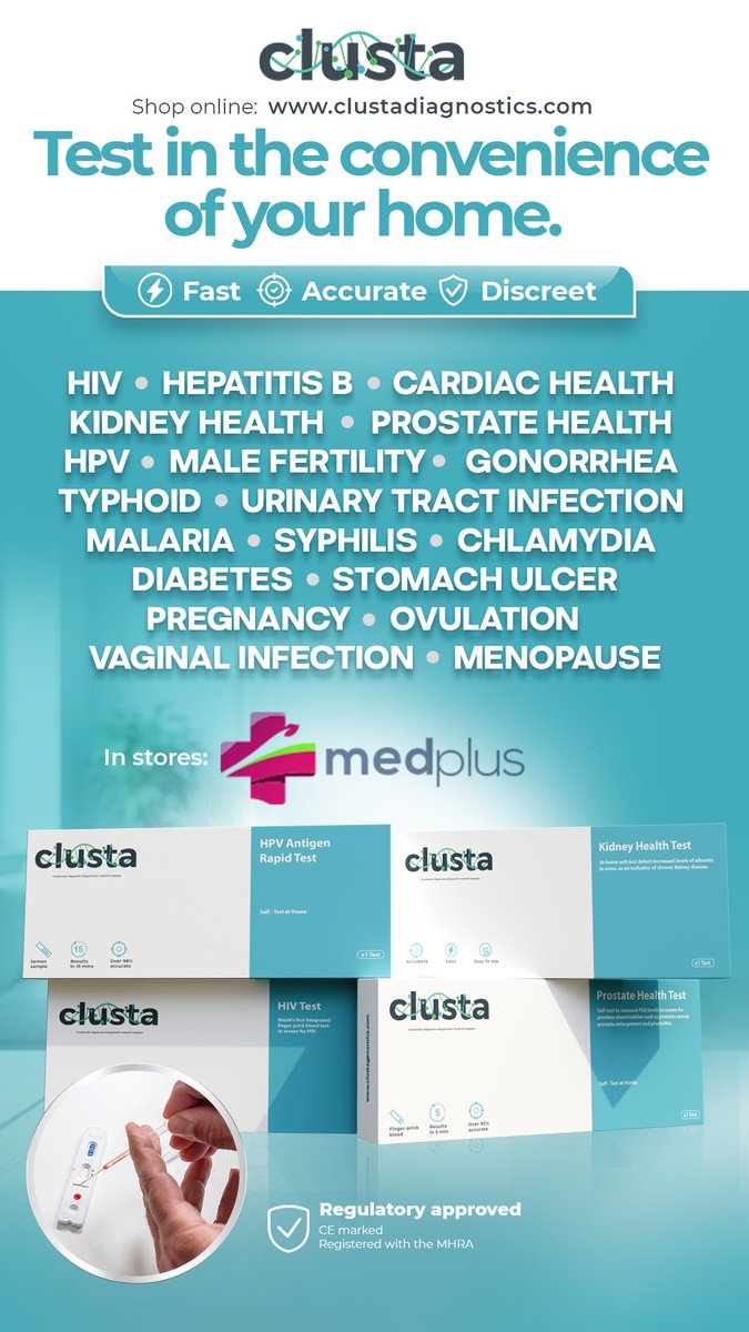 We @clustagenomics have launched a range of at-home rapid diagnostic tests in Nigeria. 

This started as a simple question: why should getting tested be so hard?
(how can we use testing to improve health seeking behaviour in a way that helps prevent ill health) 

We set out to