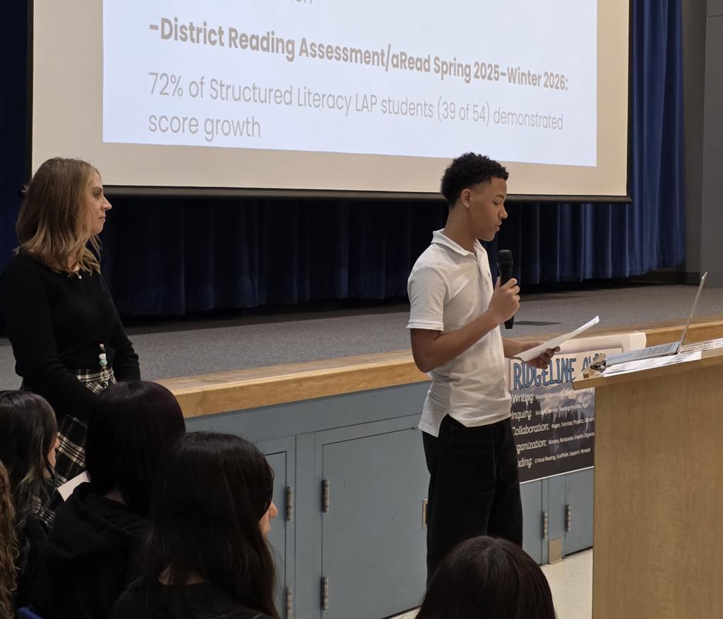 Thank you to Ms. Ruger and her Structured Literacy students for their amazing presentation at the board meeting at Ridgeline on Feb. 12.

#STORMFamily