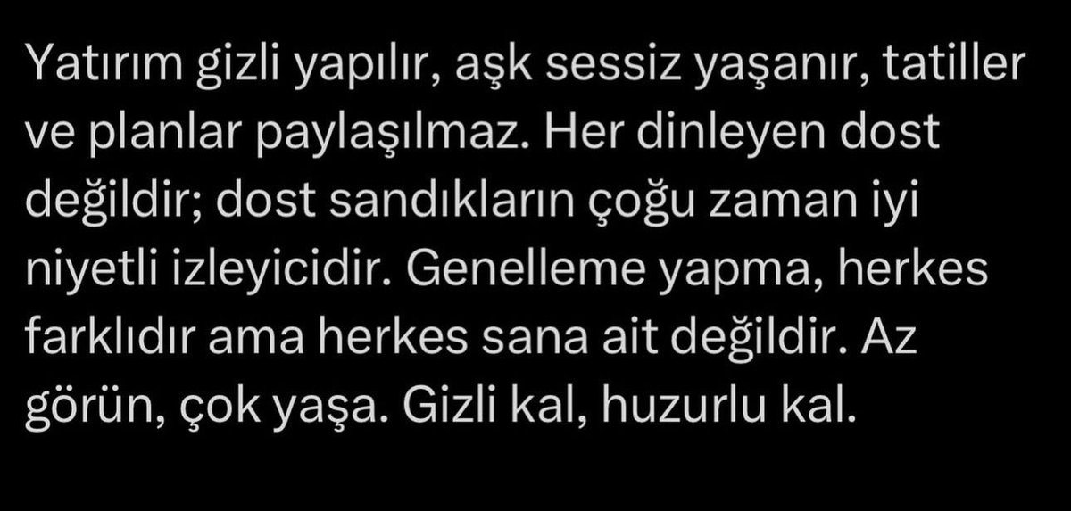 Gizlilik güçtür ❤️