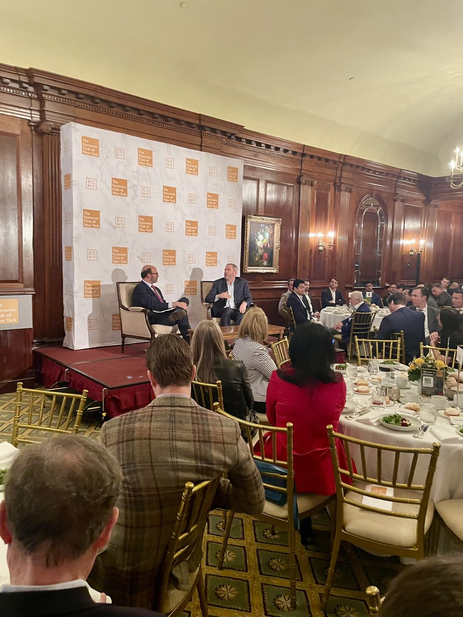 Incredible to watch a longtime friend build something that’s reshaping global finance. Great seeing you at the Economic Club of New York, <a href="/bgarlinghouse/">Brad Garlinghouse</a> 

‘What's happening in crypto - and certainly what's happening <a href="/Ripple/">Ripple</a> we have an opportunity to fundamentally change the way