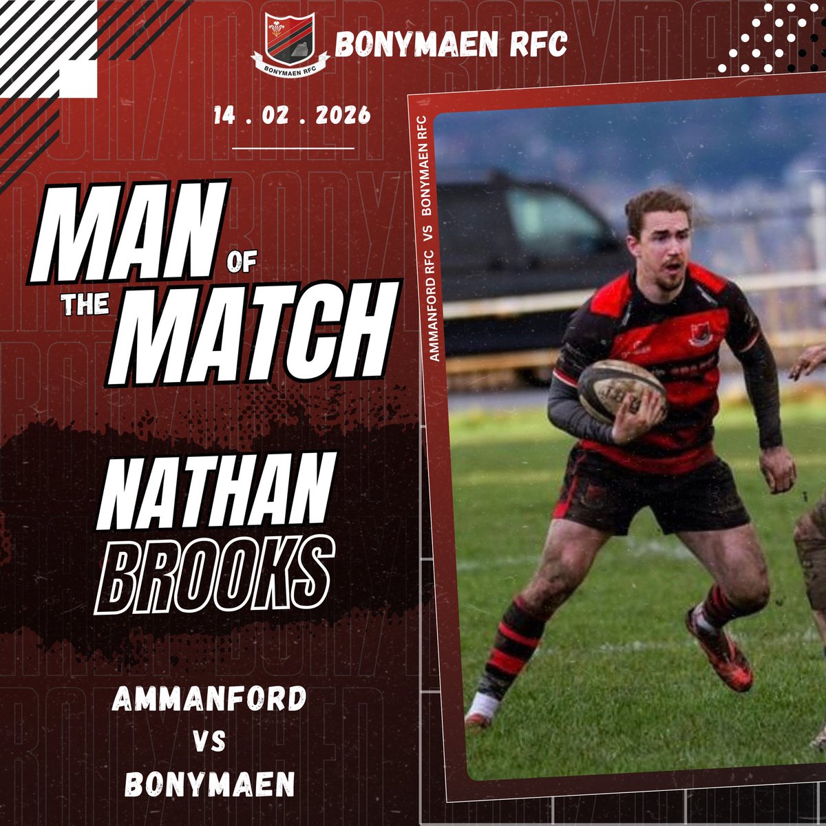 Our standout performer from the First XV’s game against Ammanford. 🔴⚫️