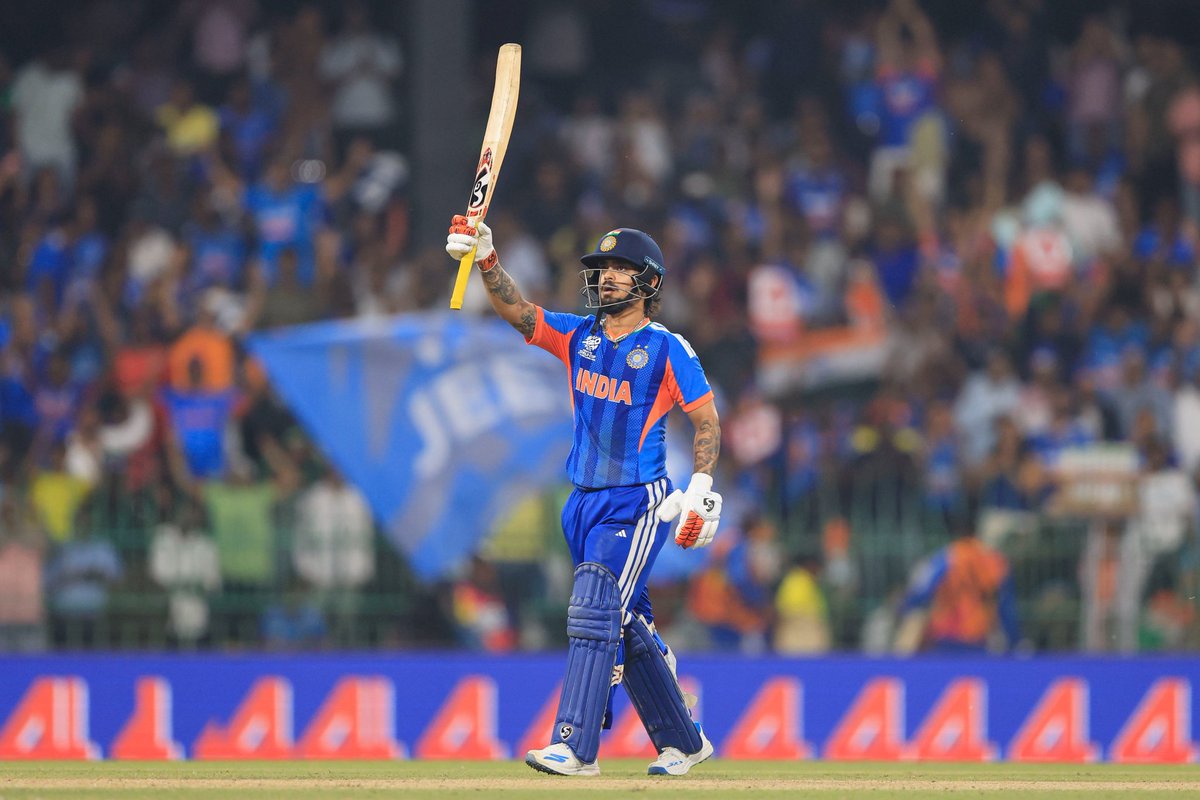 India didn’t just beat Pakistan today… they obliterated them by 61 runs 🚀
And while Pak sent in 6 spinners hoping for miracles, Ishan Kishan turned them into concession gifts, smashing a 27-ball fifty and a brilliant 77 
#INDvsPAK #T20WorldCup #IshanKishan #BleedBlue #BCCI #ICC