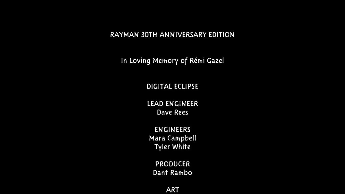 Y que mejor manera de rendirle homenaje que eliminando su aportación al juego.

<a href="/Ubisoft/">Ubisoft</a> <a href="/Ubisoft_Spain/">Ubisoft España</a>

#NintendoSwitch #Rayman #Rayman30th