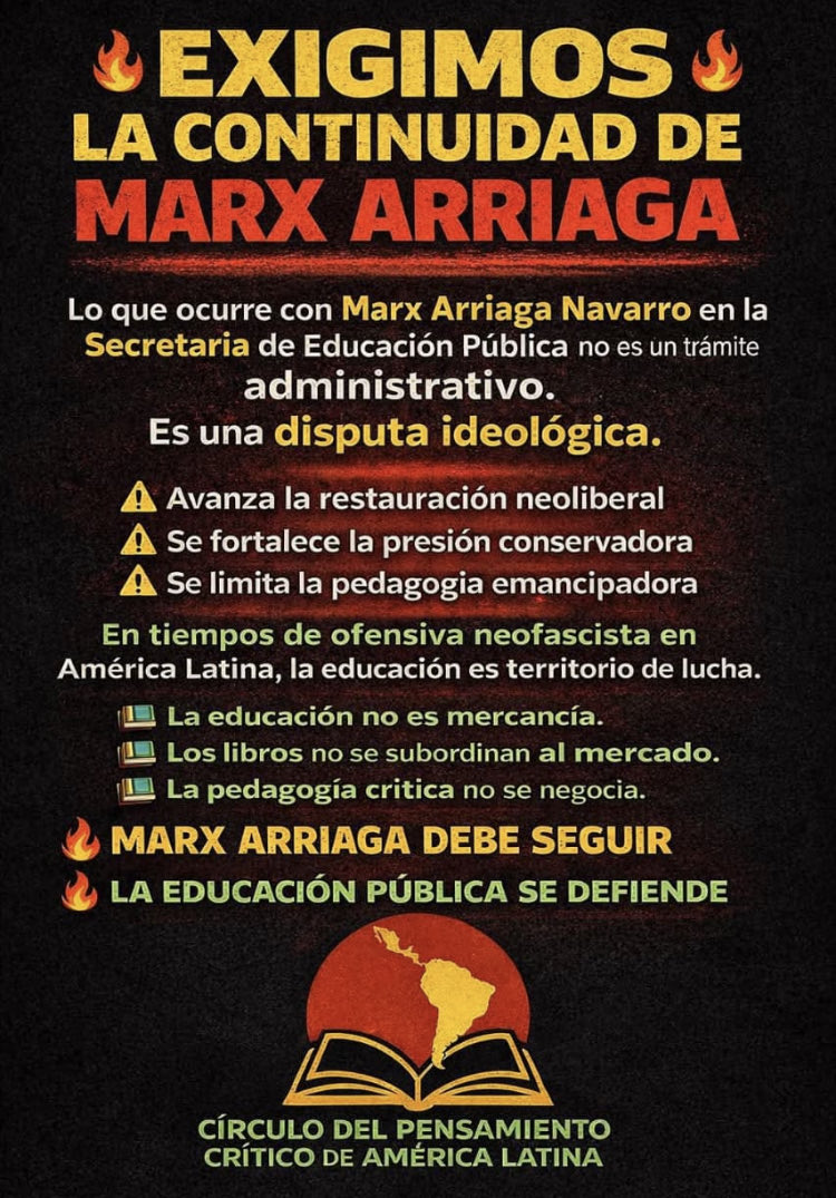 Que continúe Marx y que se vaya Mario. 
Así se defiende la NEM, dejando a quienes trabajan por ella. 
<a href="/Claudiashein/">Claudia Sheinbaum Pardo</a> <a href="/mario_delgado/">Mario Delgado</a> <a href="/NoemiJuarezSEB/">Angélica Noemí Juárez Pérez</a>