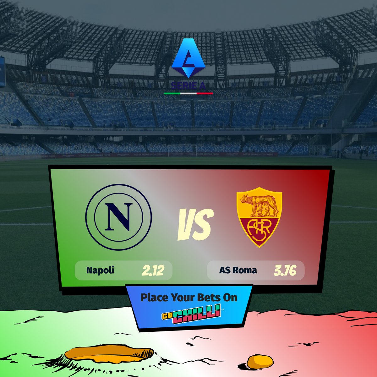 Crazy Derby d’Italia full of action, big goals, but unfortunately with a controversial decision that will be debated...

Tonight, Serie A serves round two: Napoli vs Roma. No drop in intensity.

Napoli at home will press, pile on pressure. Roma might stay compact, wait for