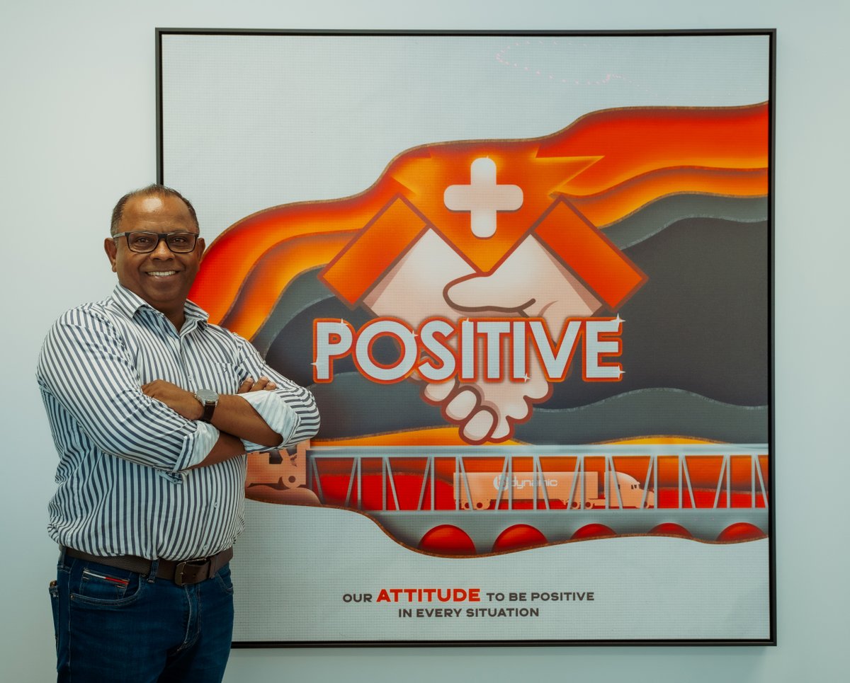bdynamiclog's tweet photo. Positivity starts at the top! Our CEO, Mal Siriwardhane, is the perfect example of how a positive mindset can inspire and uplift an entire team. Standing proudly in front of our Positive poster, Mal reminds us every day that positivity isn’t just a value, it’s a way of life here. https://t.co/wMVkU2Eby0