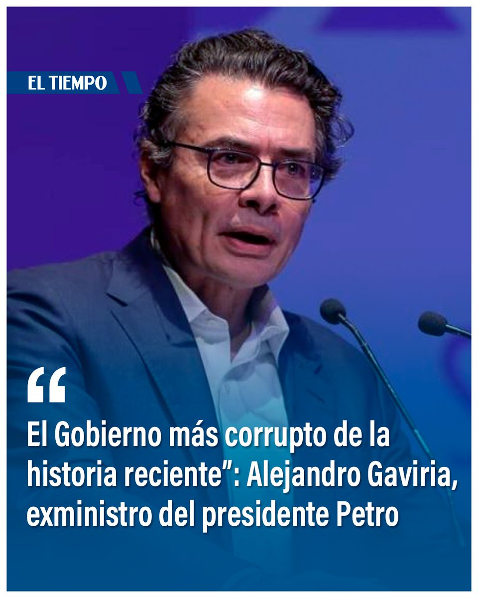 El exministro de Educación del gobierno Petro, Alejandro Gaviria, escribió un contundente mensaje en su cuenta de X, en el que tachó como "el gobierno más corrupto de la historia reciente de Colombia" a la actual administración. 

Amplíe esta noticia aquí ⬇️