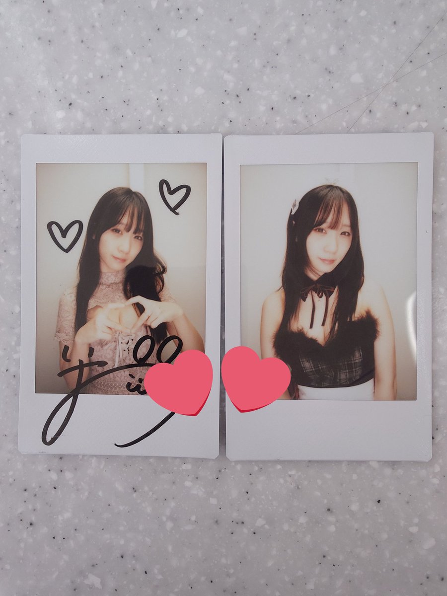 バレンタイン無料配布イベント チェキ買ったらサインあった💕 #伊織