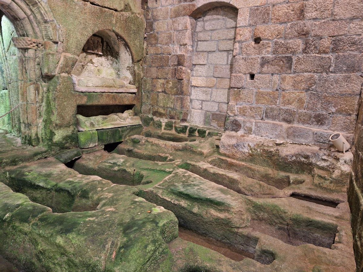 Laleydelencaje's tweet photo. Prīmī incolæ, secundum rēgulās S. Frūctuōsī habitantēs, in specū sepulcra cavāvērunt. Postea, locō imperantibus muslimīs dēsertō, vēnātor nōmine Gemodus, forte per nemora errāns, templī ruīnās invēnit et dēcrēvit in eō cum comitibus inde commorārī. (Crās rīvum 'Mao' percurrēmus). https://t.co/4S5z5NwGh9