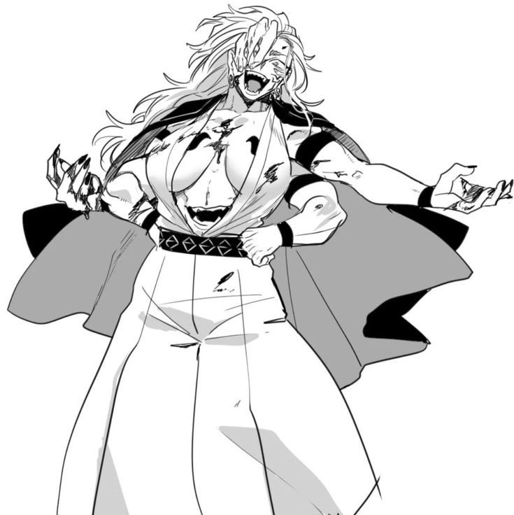 “ Then by all means, show me what you’re made of! “

Sukuna openly challenged the man before her with confidence, the mouth on her stomach grinning with her.