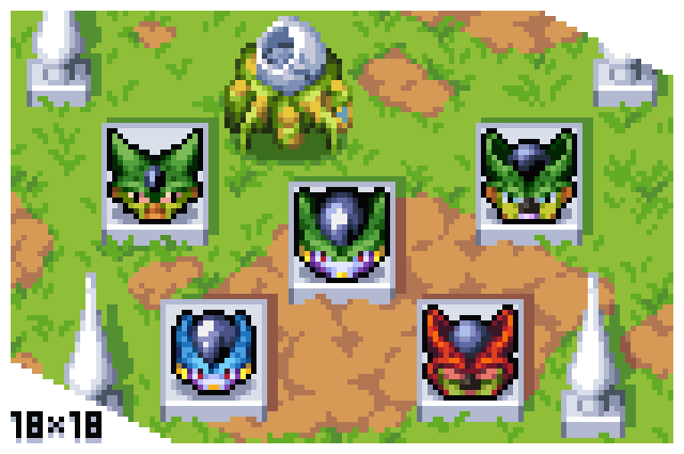 Chibi style Cell icons
#pixelart #dragonball