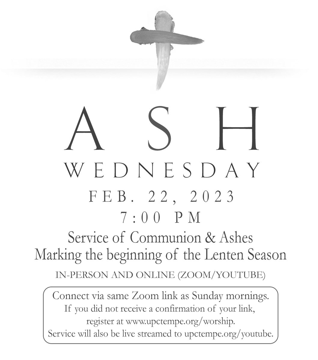 ericledermann's tweet photo. Ash Wednesday Service  - 2/18/2026 7:00 PM - https://t.co/FZ0DBiq8IR https://t.co/7Yckn6A6Nl