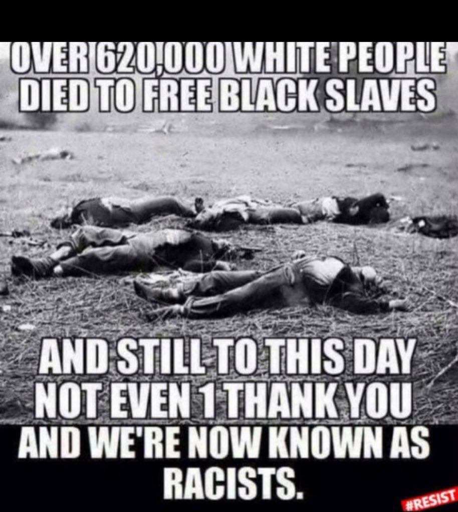 <a href="/TrumpsHurricane/">Val</a> Hilarious 😂 no lady , check out who sold you into slavery. Look who died to end it in this country.