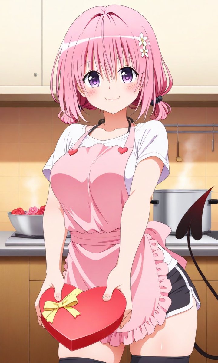 おはようございます😊

バレンタインなイラスト作るつもり無かったけどエプロンのイラスト作ったついでに今更ながら作ってみました🍫

モモちゃん🥰

SFW.
This is SFW anime-style illustration.
No nudity, no suggestive intent.

#モモ・ベリア・デビルーク
#ToLOVEる
#AIイラスト