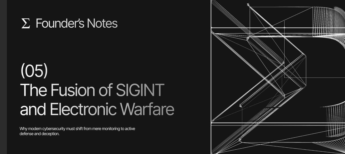 Founder’s Notes (05) - The Fusion of SIGINT and Electronic Warfare

For much of its history, Signals Intelligence (SIGINT) focused on interception. Operators captured transmissions, analyzed them, and passed intelligence through command structures. Over time, the mission