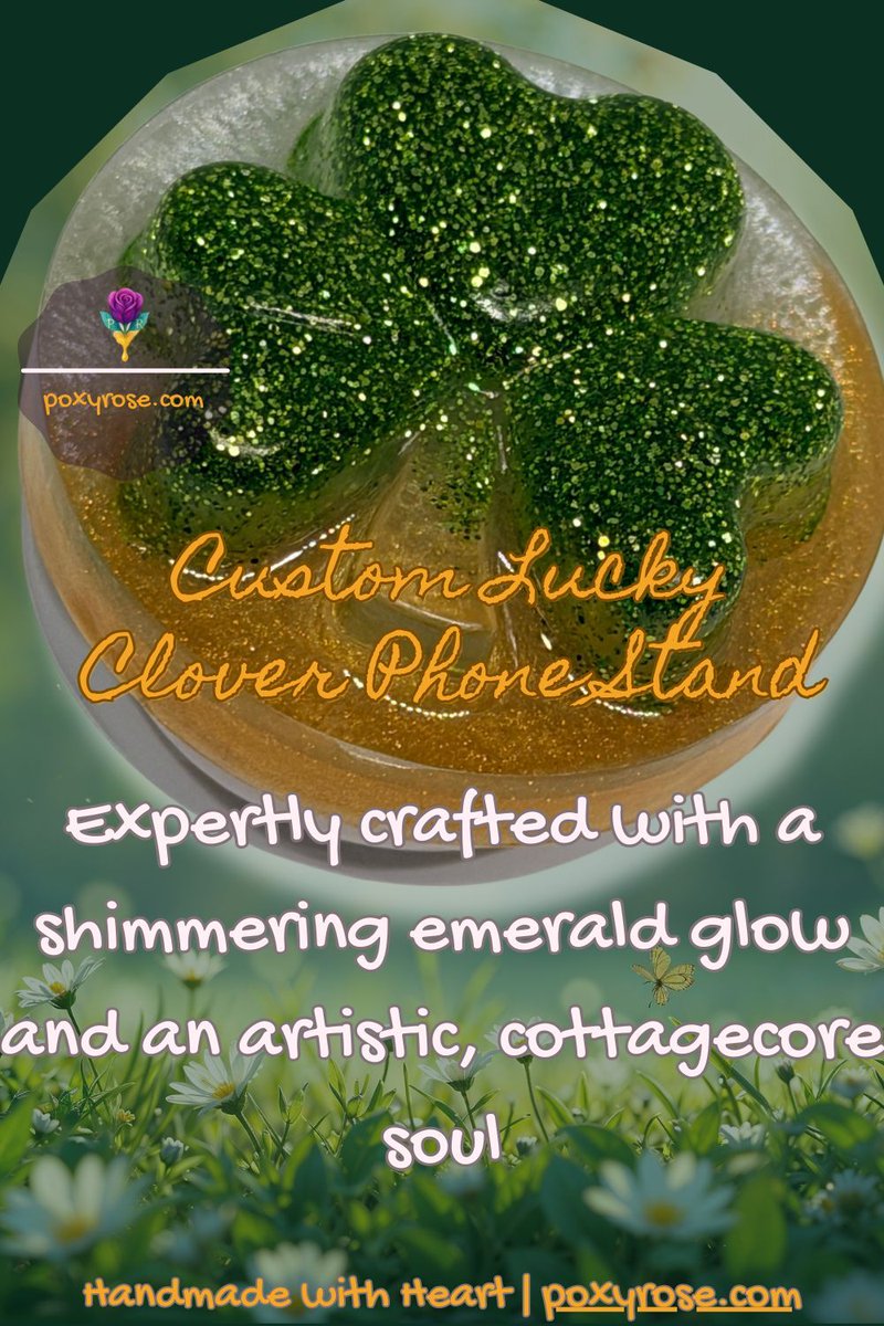 Poxy_Roses's tweet image. Enhance your phone with a sparkling shamrock grip inspired by nature. #PhoneAccessories #NatureInspired poxyrose.com/product/handma…