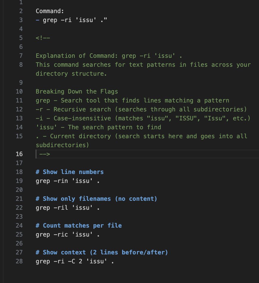 Basic #Linux Command to search recursively.