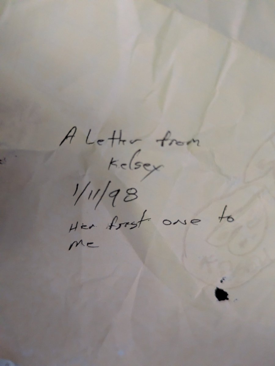 My daughter's first letter to me.