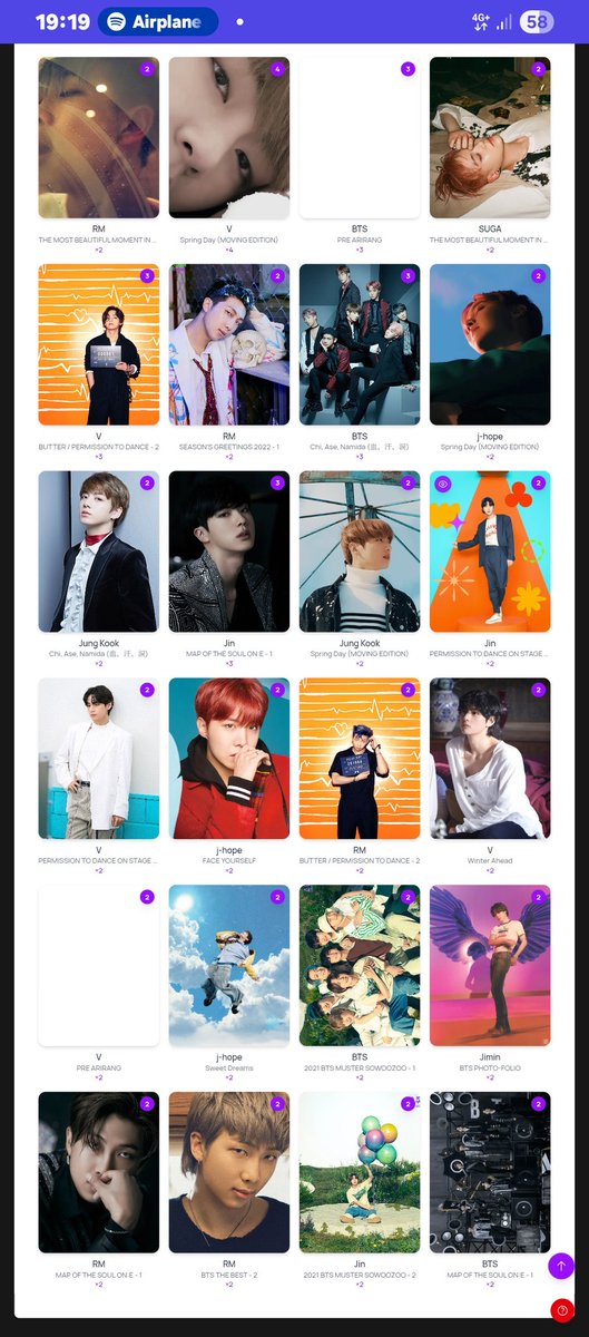 hii i'm looking for be: moving edition and bts festa 2019 selfie