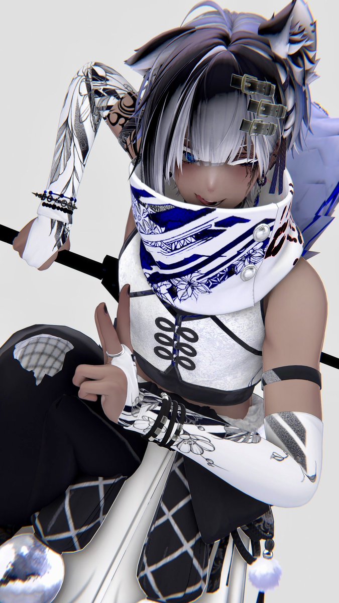 GussanVRC777's tweet photo. #VRChat  #Nakiya3D

初めましての@tartyannvrc1123 さんに泣夜を投げつけられて
改変したのがこちらです💁‍♂️💁‍♀️💁

イメージは忍者🥷

@tartyannvrc1123 さん
改めてありがとうございます！ https://t.co/uzvgMu8blU