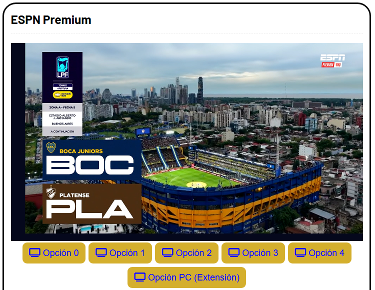 ¡Transmisión YA disponible!
bocatvplay.online
Tenés un montón de opciones, si no podés ver el partido deberías recurrir a...