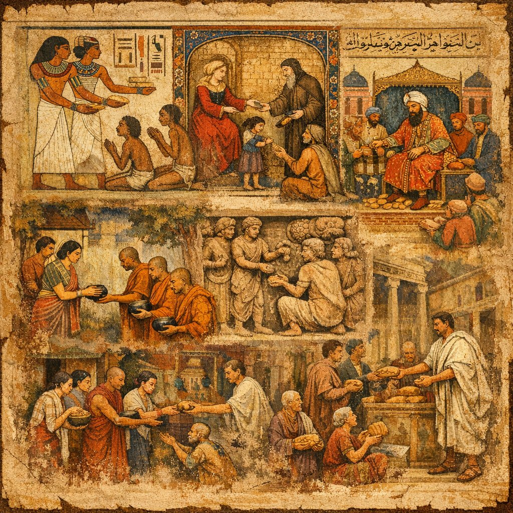 rwaite's tweet photo. I am embarking on a journey to better understand why and how we give. 

Charitible and humanitarian giving have ancient roots.

The impulse to give is woven into the fabric of human history, from the concept of tzedakah (justice) in Judaism and zakāt (purification) in Islam, to dāna (generosity) in Buddhism and caritas (love) in Christianity. 

While our methods have evolved, the fundamental human desire to support one another remains constant.

Give me a follow and let's learn about giving together.

 #PhilanthropyHistory #Giving #Charity #GlobalCultures #Humanitarianism