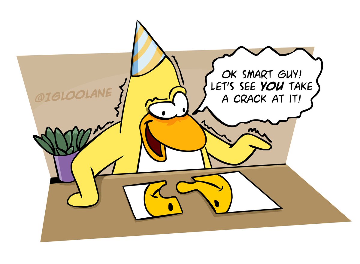 He complete the jigsaw! 🧩 <a href="/CPJofficial/">Club Penguin Journey</a> 
Now, he'll let someone play his own game and beat his record!