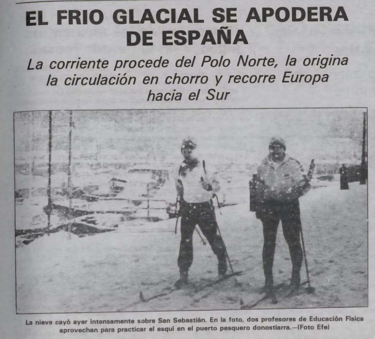 Brandeawine's tweet photo. Dicen que llevamos 13 #borrascas encadenadas ...PERO HACE 70 AÑOS, EN FEBRERO #1956, FUE OTRO MES Récord, por presentar 3 OLAS DE #FRIO seguidas con las temperaturas mas bajas de la  historia reciente. #Madrid #Figueras #SanSebastian https://t.co/8asLstZpFA