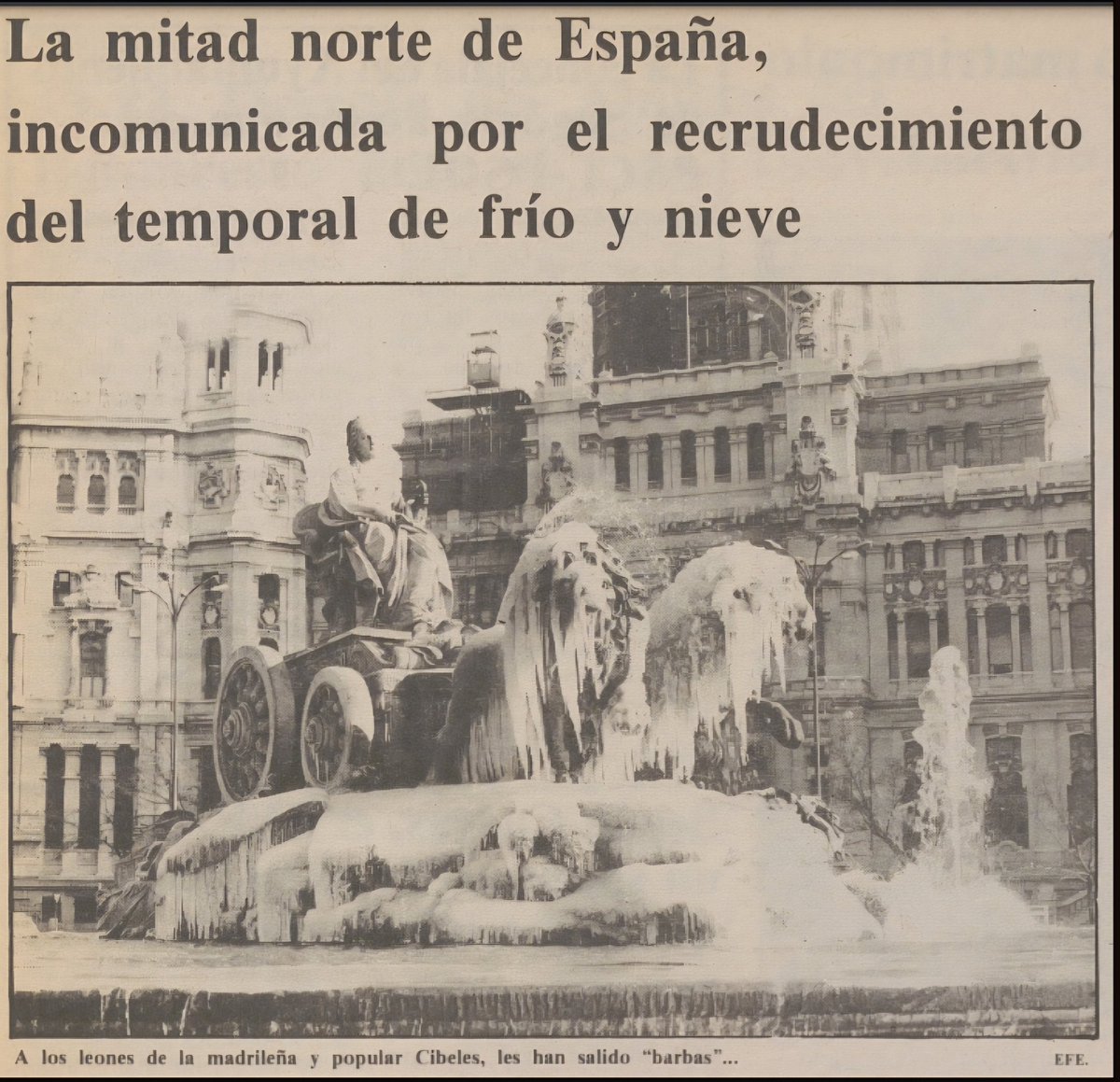 Brandeawine's tweet photo. Dicen que llevamos 13 #borrascas encadenadas ...PERO HACE 70 AÑOS, EN FEBRERO #1956, FUE OTRO MES Récord, por presentar 3 OLAS DE #FRIO seguidas con las temperaturas mas bajas de la  historia reciente. #Madrid #Figueras #SanSebastian https://t.co/8asLstZpFA