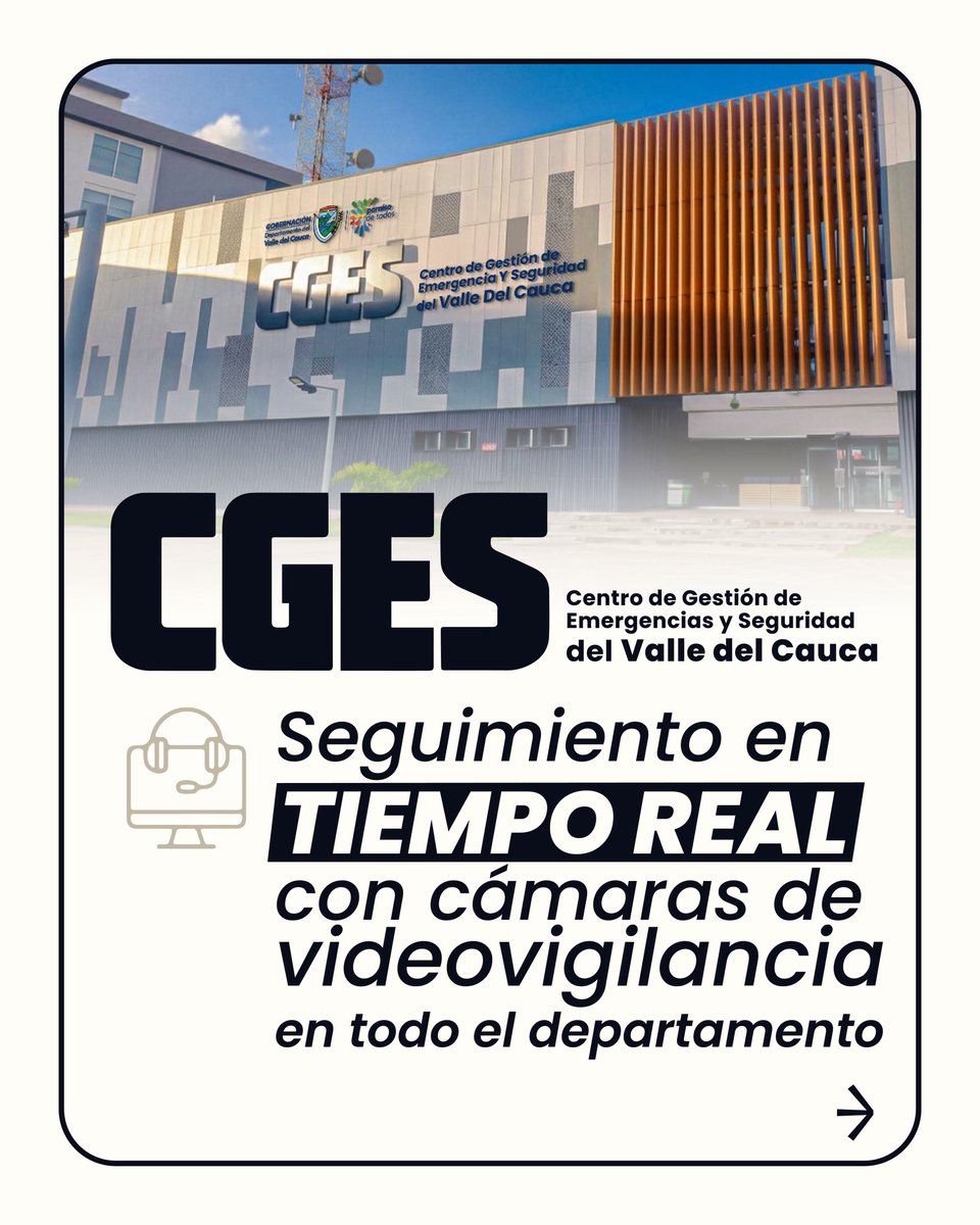 ValleSeguridad's tweet photo. Presentamos al sector empresarial nuestro Centro de Gestión de Emergencias y Seguridad, CGES 🖥️🚨

Desde aquí trabajamos sin descanso por la seguridad de los vallecaucanos 🦾 https://t.co/3uh2BdNxiB