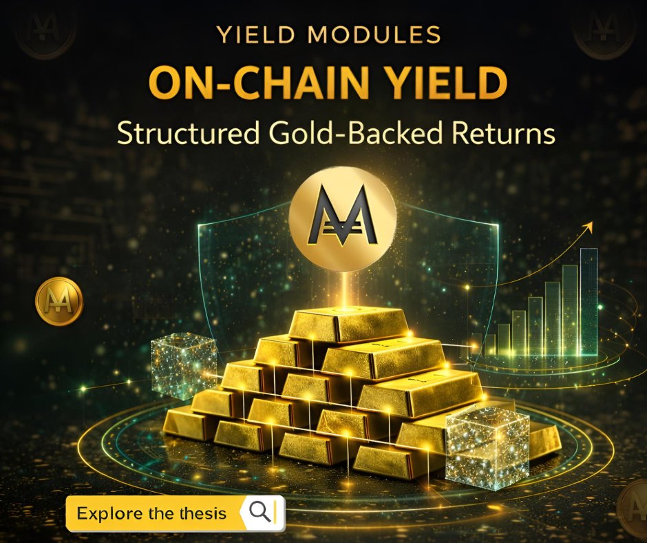 Gold does not need hype.
It needs structure.

Yield Modules are built around disciplined mechanics, not token printing.

On-Chain Yield Structure connects verifiable gold exposure with structured return pathways, designed for clarity, transparency, and long-term alignment.

This