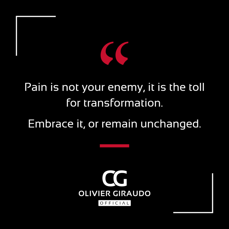 ogiraudo's tweet photo. "Pain is not your enemy, it is the toll for transformation. Embrace it, or remain unchanged.

OG

🅠🅤🅔🅢🅣🅘🅞🅝 / 
What’s a current “pain point” in your business that might actually be pushing you toward your next level and what change is it asking you to make? https://t.co/zqVVsQYY3x