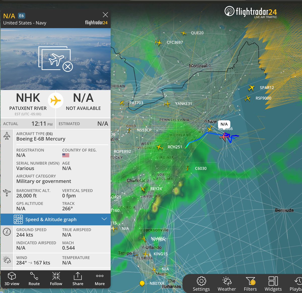 hey_itsmyturn's tweet image. #USN 🇺🇸  E-6B (AEBE96),  E of NJ 
#TACAMO #HFGCS 

[Don't doomporn based on this tweet please]