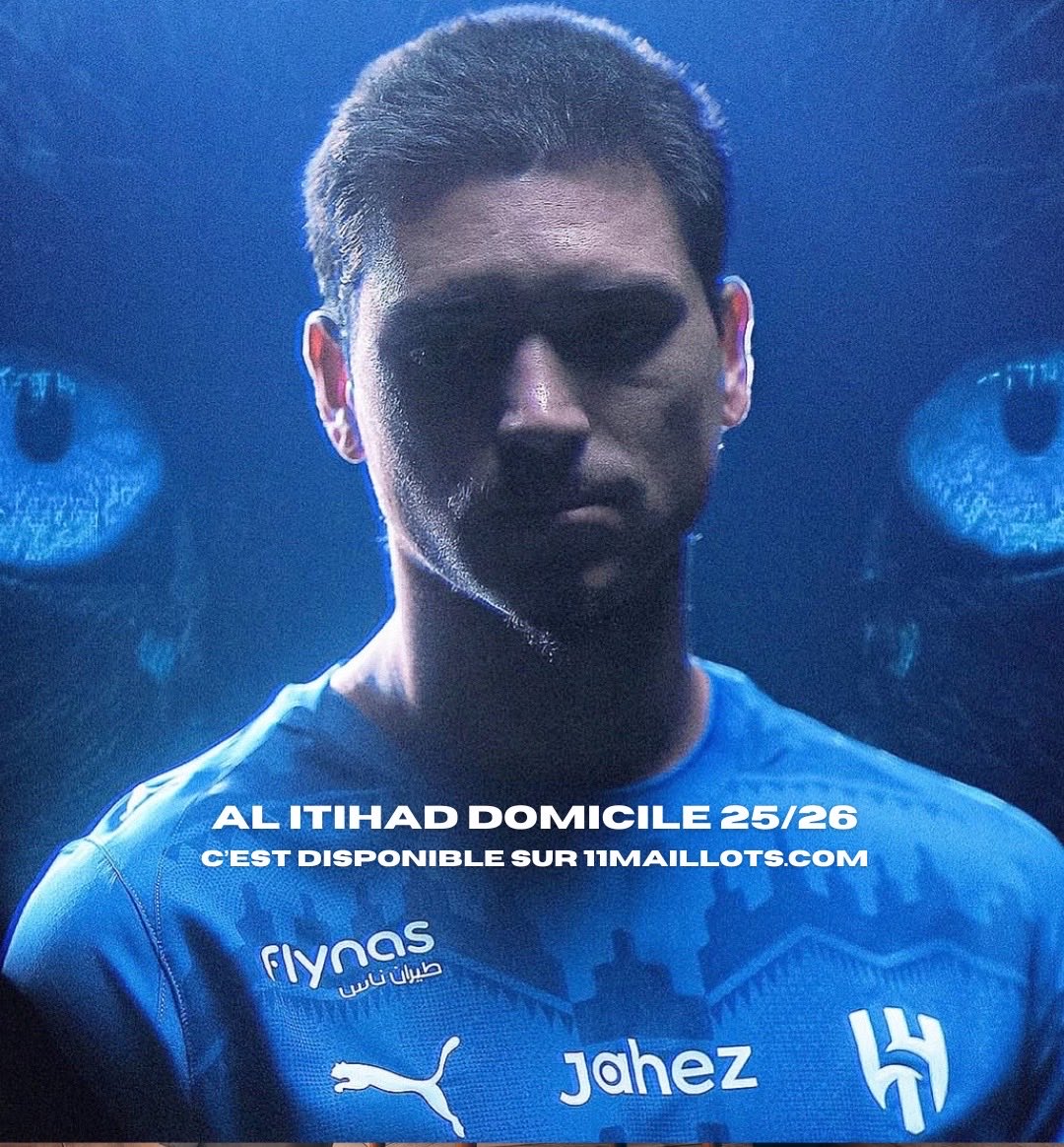 Al Ittihad domicile 25/26
💙 Nouveau maillot domicile Al Ittihad 25/26 💙
Disponible maintenant sur 11maillots.com 🛒
Profitez de -20% avec le code SR20 ⚡