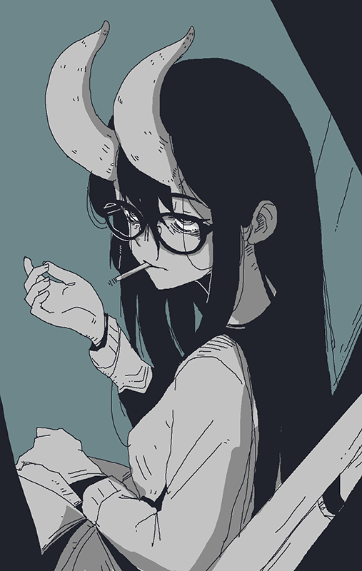 「あさらくがき」|大鳥のイラスト